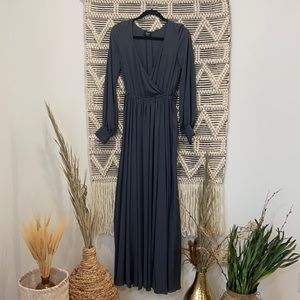 Vici Steel grey Chiffon Maxi